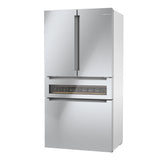 Bosch – 800 Series 20.5 Cu. Ft. 4-Door French Door Counter-Depth Smart Refrigerator – Stainless steel