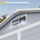 DWVO 5x3ft Resin Outdoor Storage Shed with Floor, Waterproof Lockable Storage Shed with Window, Plastic Outside Tool Storage for Garden, Backyard, Patio, Lawn, Gray